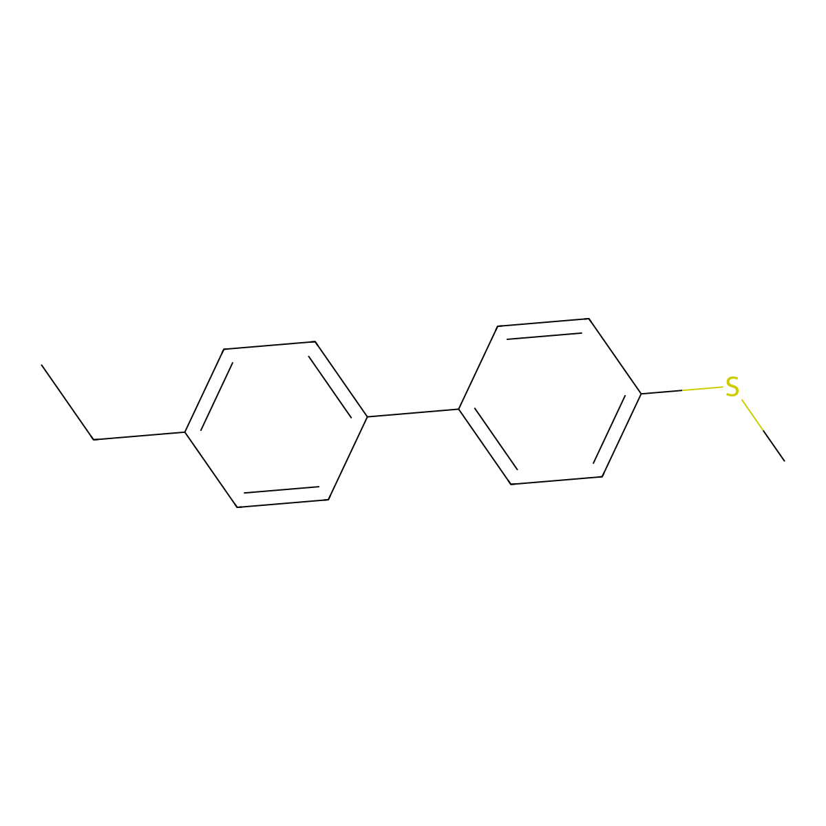 4-Ethyl-4'-(methylthio)-1,1'-biphenyl molecular structure, CAS 104560-89-6