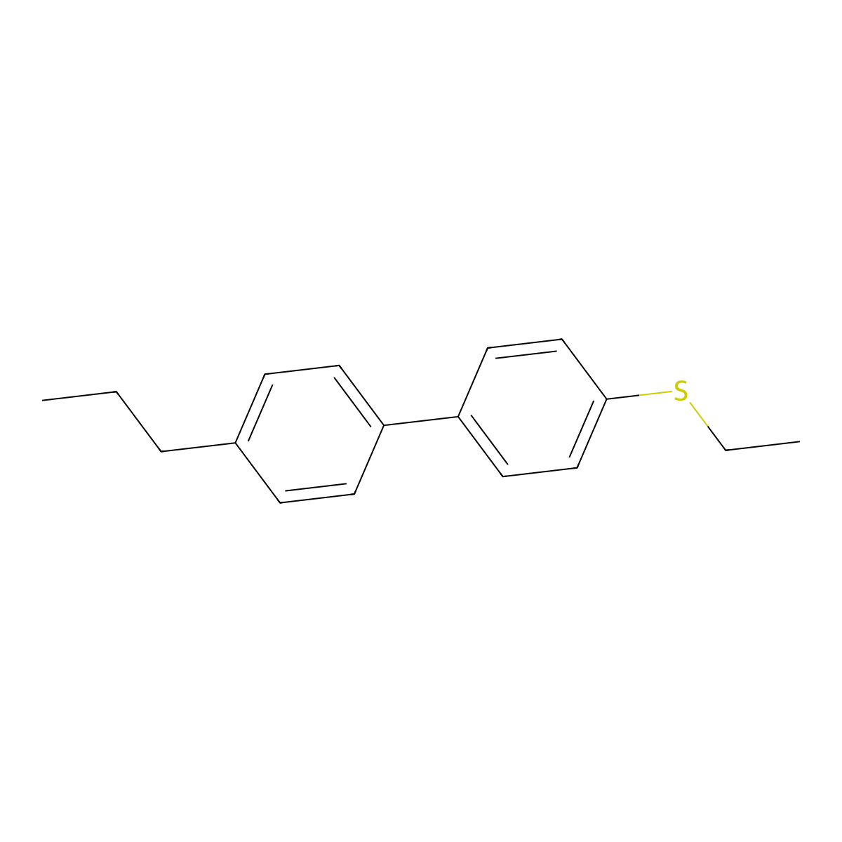 4-(Ethylthio)-4'-propyl-1,1'-biphenyl molecular structure, CAS 104560-90-9