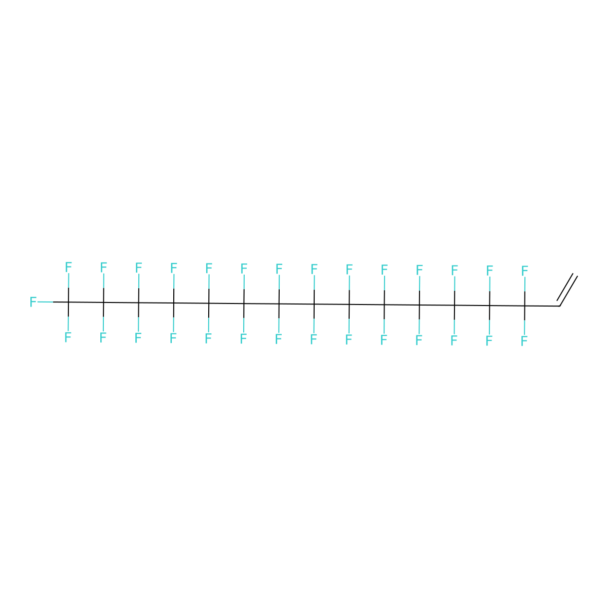 3,3,4,4,5,5,6,6,7,7,8,8,9,9,10,10,11,11,12,12,13,13,14,14,15,15,16,16,16-Nonacosafluorohexadec-1-ene molecular structure, CAS 104564-28-5