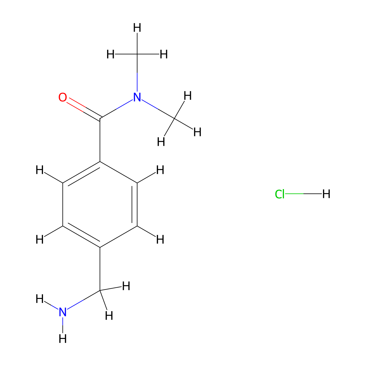 4-(Aminomethyl)-N,N-dimethylbenzamide hydrochloride molecular structure, CAS 104566-35-0