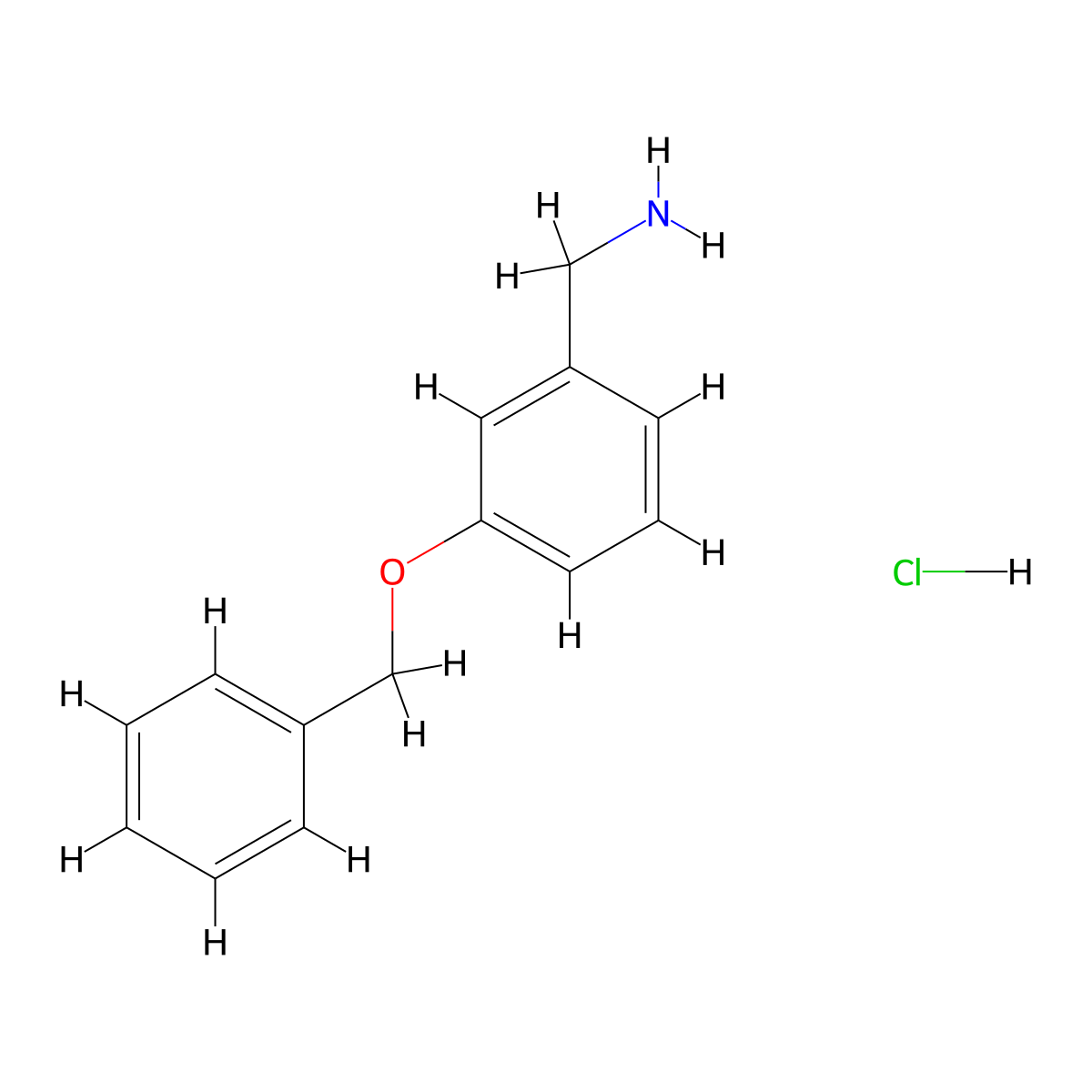 [3-(Benzyloxy)phenyl]methanamine hydrochloride molecular structure, CAS 104566-41-8