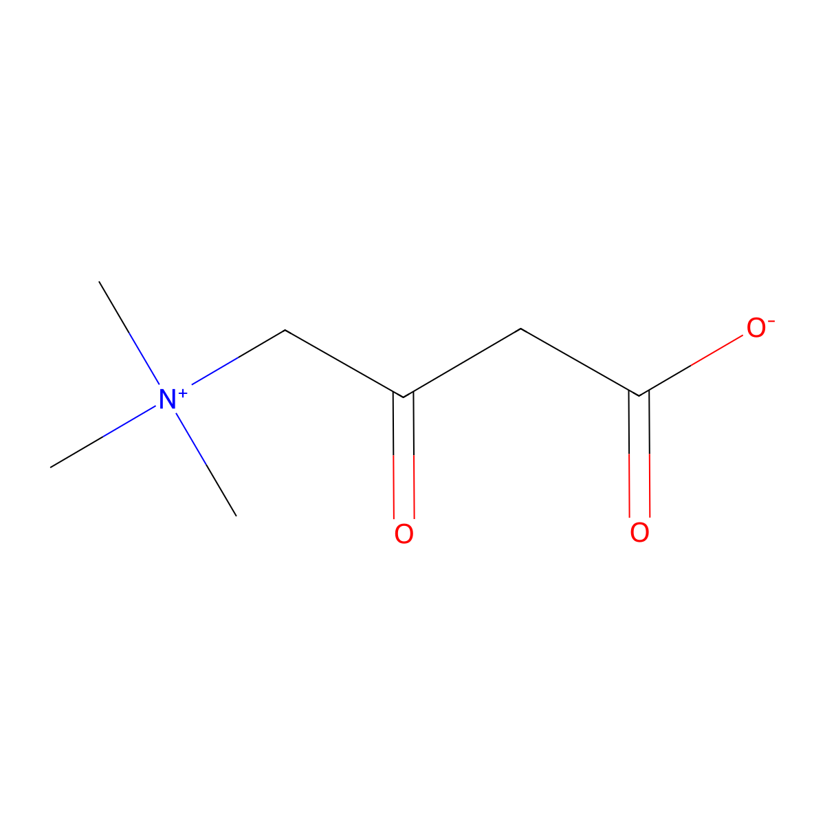 1-Propanaminium, 3-carboxy-N,N,N-trimethyl-2-oxo-, inner salt molecular structure, CAS 10457-99-5