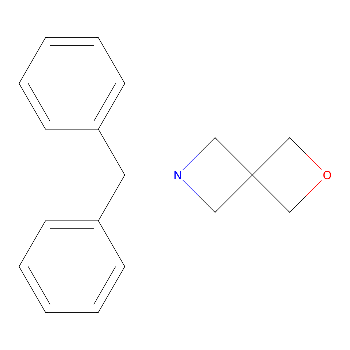 6-(Diphenylmethyl)-2-oxa-6-azaspiro[3.3]heptane molecular structure, CAS 1045709-00-9