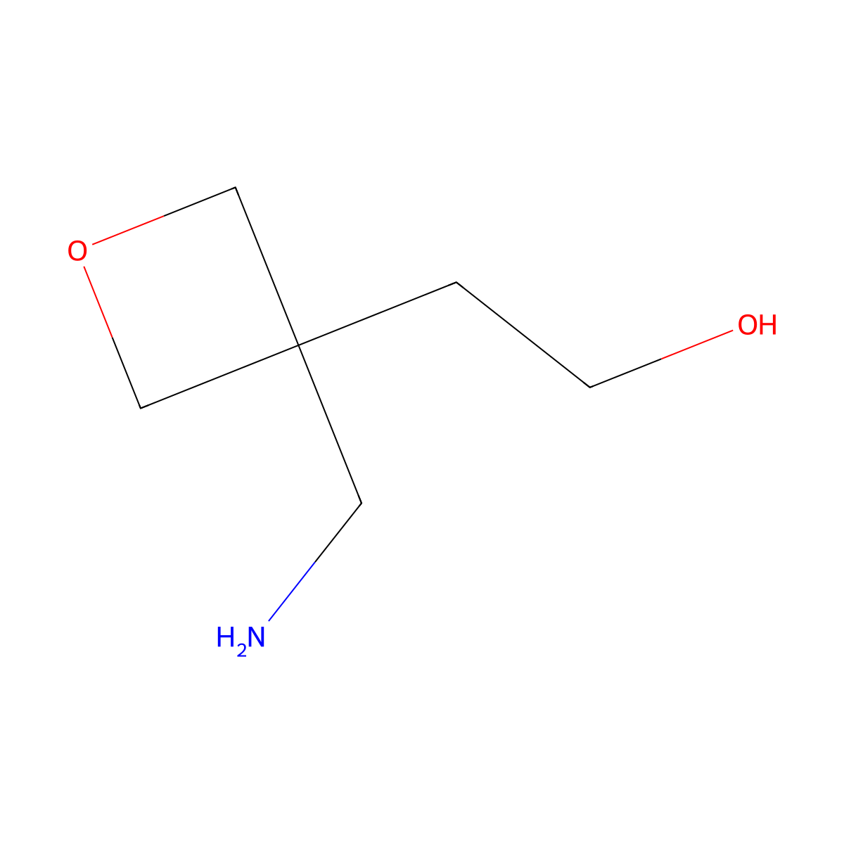 2-(3-(Aminomethyl)oxetan-3-yl)ethanol molecular structure, CAS 1045709-42-9