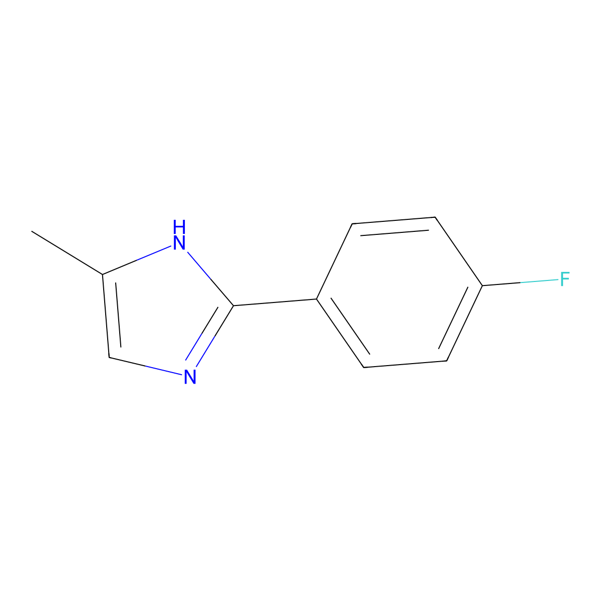 2-(4-Fluorophenyl)-4-methyl-1H-imidazole molecular structure, CAS 104575-40-8