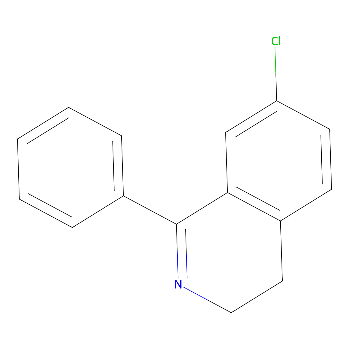 7-Chloro-1-phenyl-3,4-dihydroisoquinoline molecular structure, CAS 104576-30-9