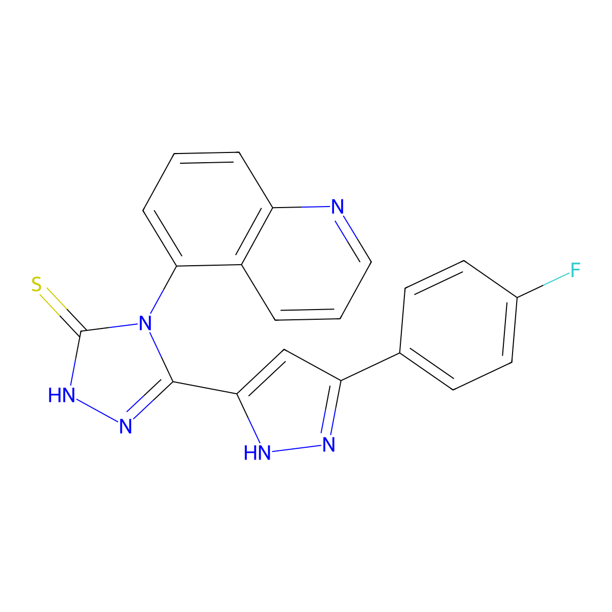C20H13FN6S molecular structure, CAS 1045797-88-3