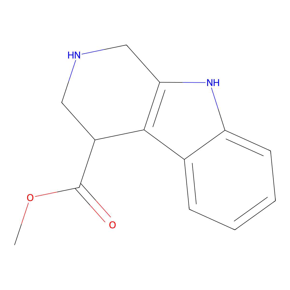 Methyl 2,3,4,9-tetrahydro-1H-pyrido[3,4-b]indole-4-carboxylate molecular structure, CAS 104580-74-7