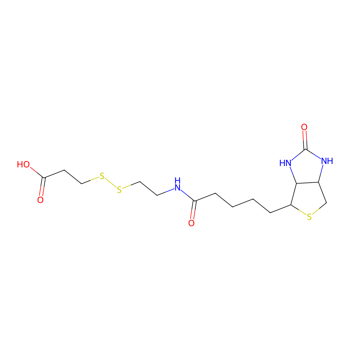 3-[2-N-(Biotinyl)aminoethyldithio]propanoic Acid molecular structure, CAS 104582-29-8