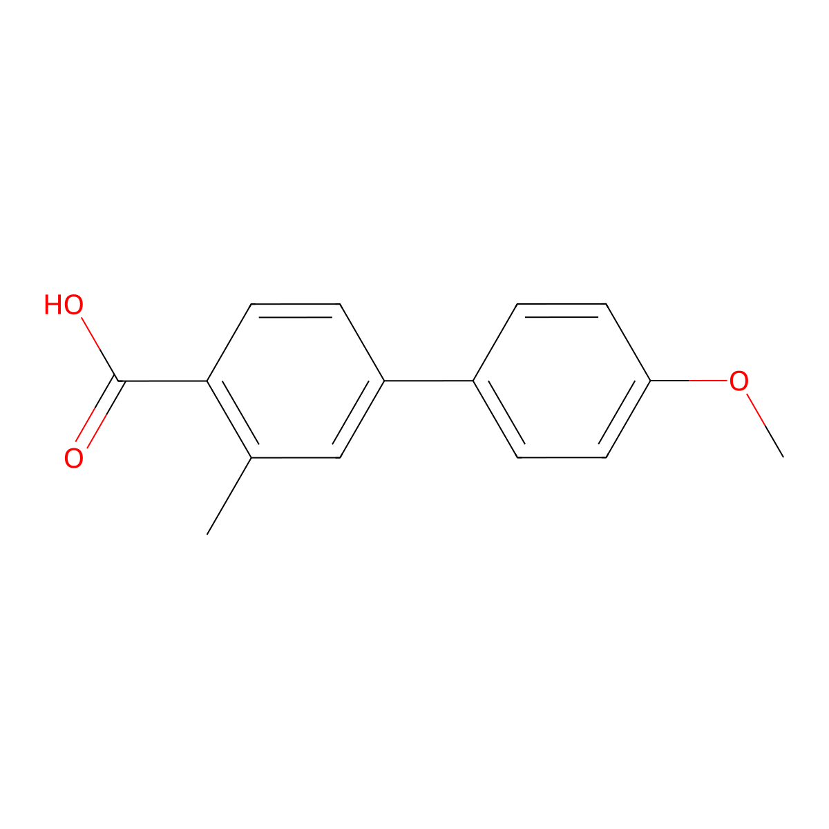 4'-Methoxy-3-methyl[1,1'-biphenyl]-4-carboxylic acid molecular structure, CAS 104582-70-9