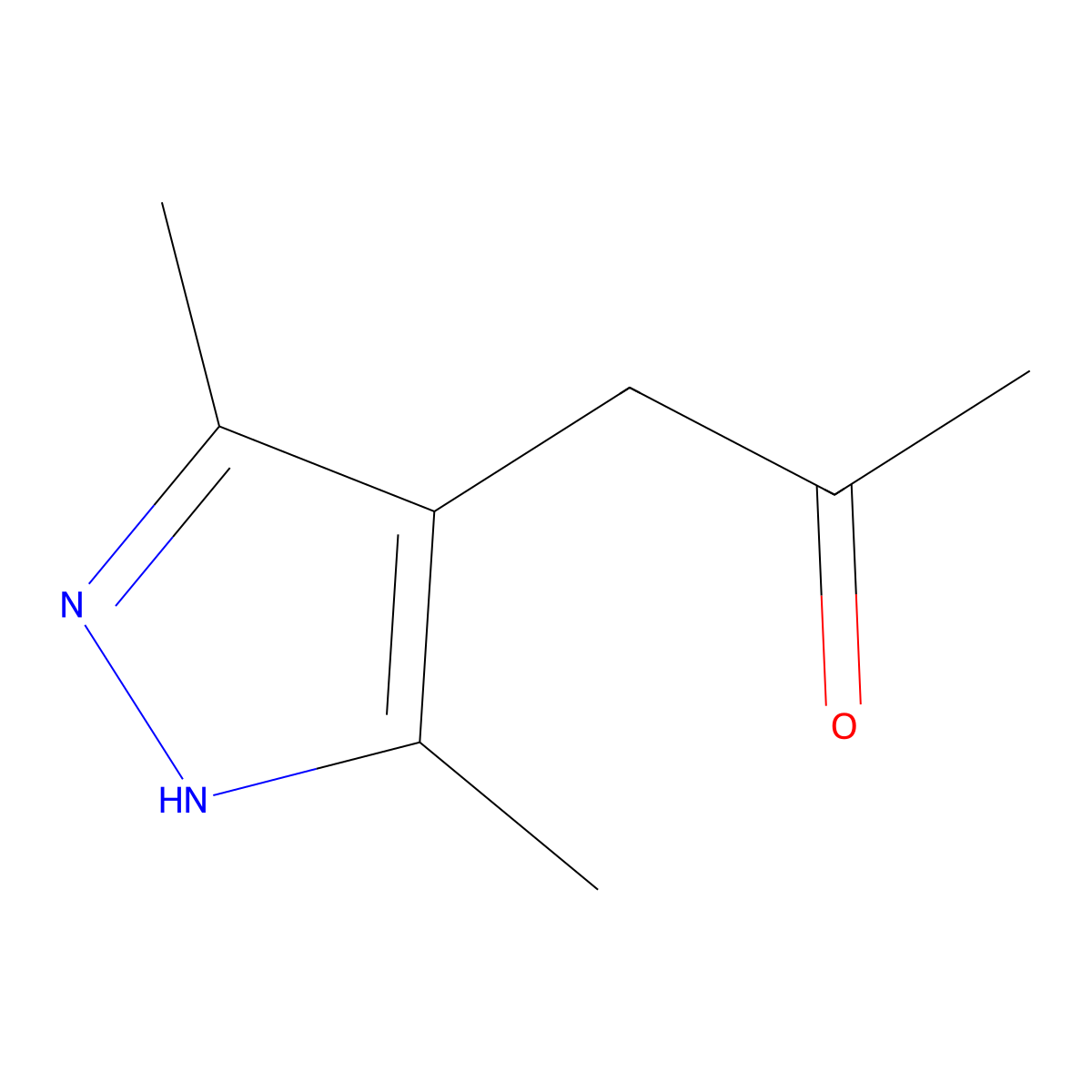 1-(3,5-Dimethyl-1H-pyrazol-4-yl)acetone molecular structure, CAS 1045826-92-3