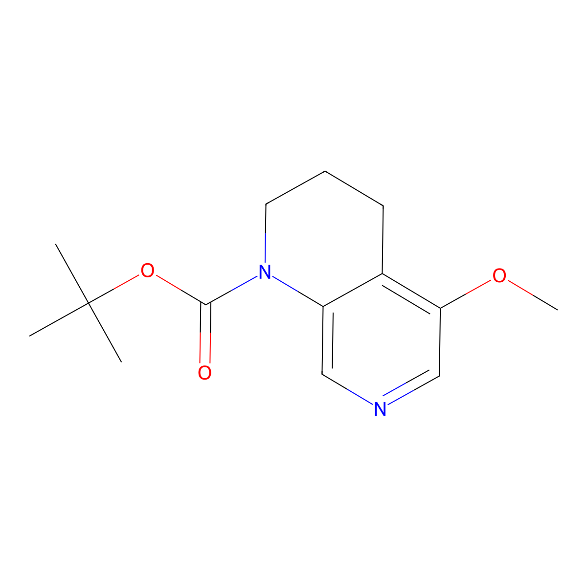 tert-Butyl 5-methoxy-3,4-dihydro-1,7-naphthyridine-1(2H)-carboxylate molecular structure, CAS 1045855-19-3