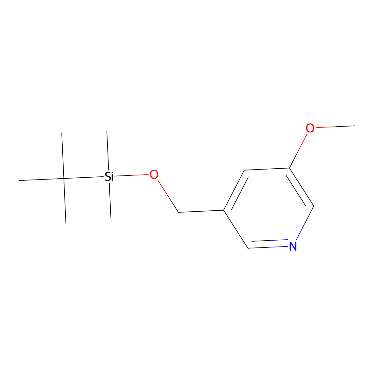 3-((tert-Butyldimethylsilyloxy)methyl)-5-methoxypyridine molecular structure, CAS 1045855-62-6