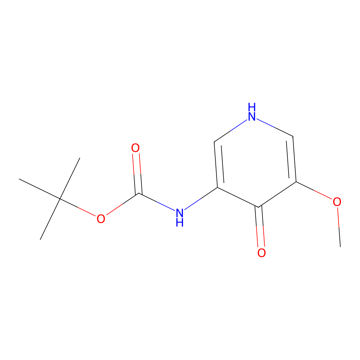 tert-Butyl 4-hydroxy-5-methoxypyridin-3-ylcarbamate molecular structure, CAS 1045855-64-8