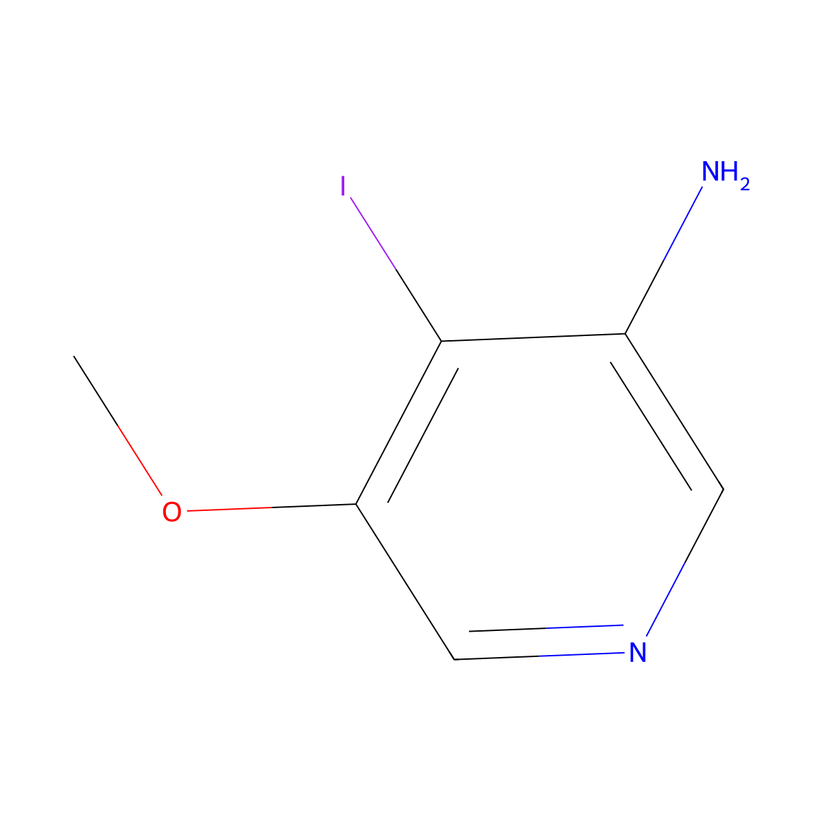 4-Iodo-5-methoxypyridin-3-amine molecular structure, CAS 1045855-66-0
