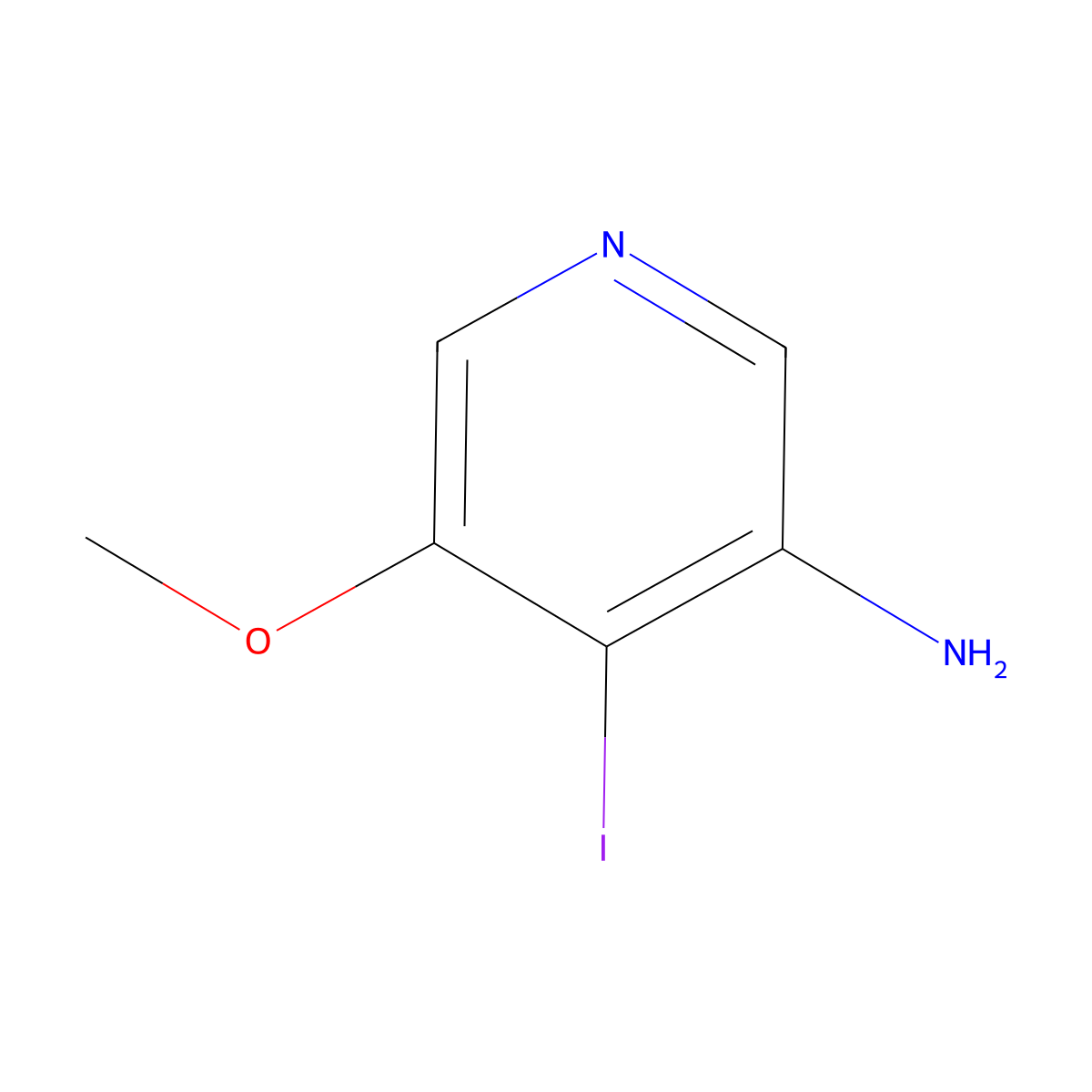4-Iodo-5-methoxypyridin-3-amine molecular structure, CAS 1045855-66-0