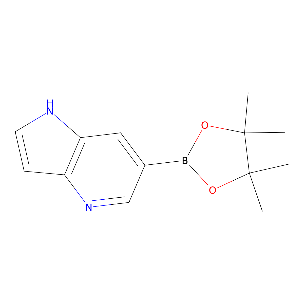 6-(4,4,5,5-Tetramethyl-1,3,2-dioxaborolan-2-yl)-1H-pyrrolo(3,2-b)pyridine molecular structure, CAS 1045855-91-1