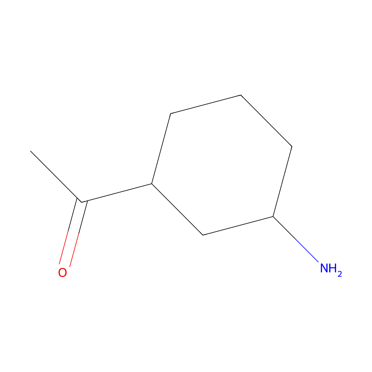 1-(3-Aminocyclohexyl)ethan-1-one molecular structure, CAS 1045860-37-4