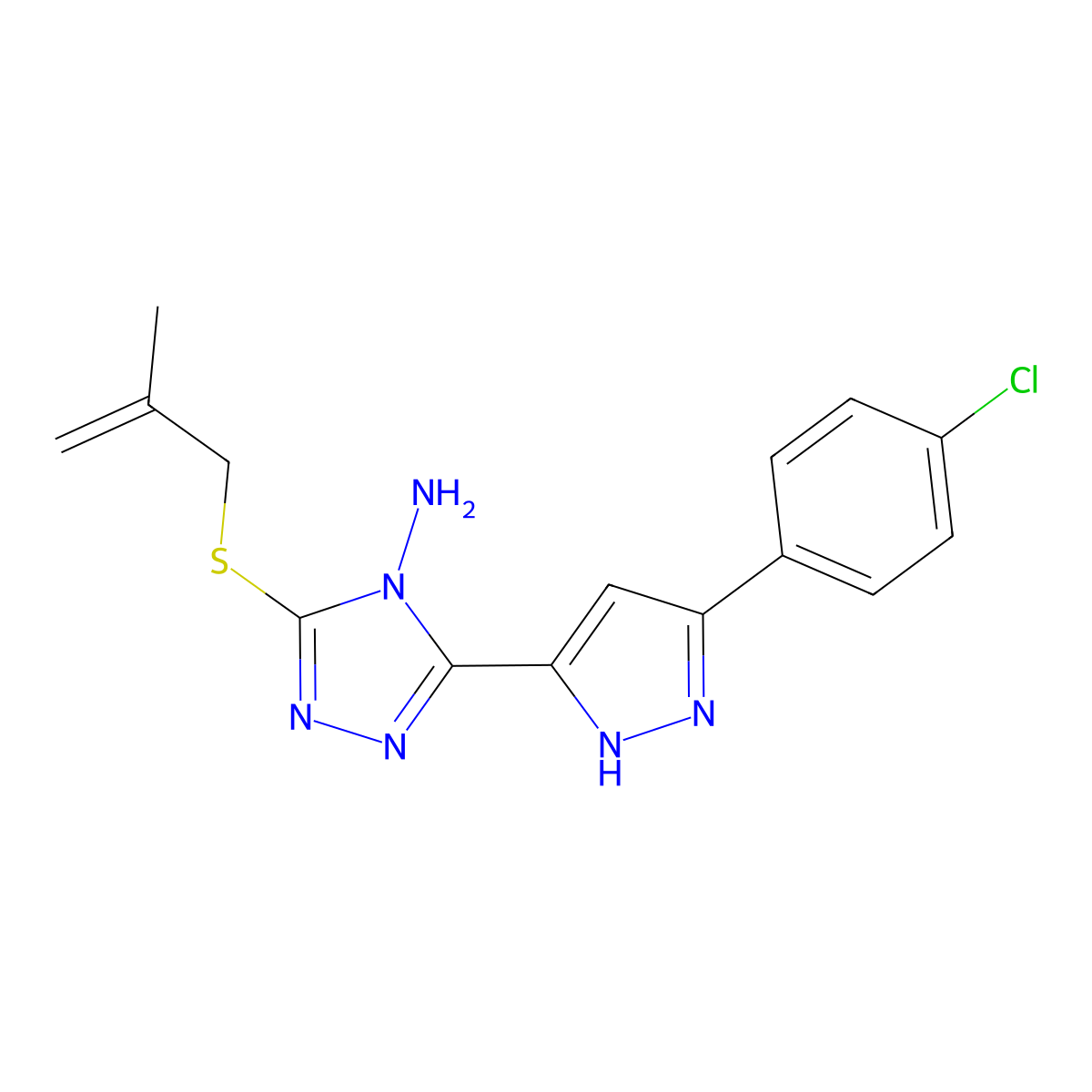 C15H15ClN6S molecular structure, CAS 1045864-24-1