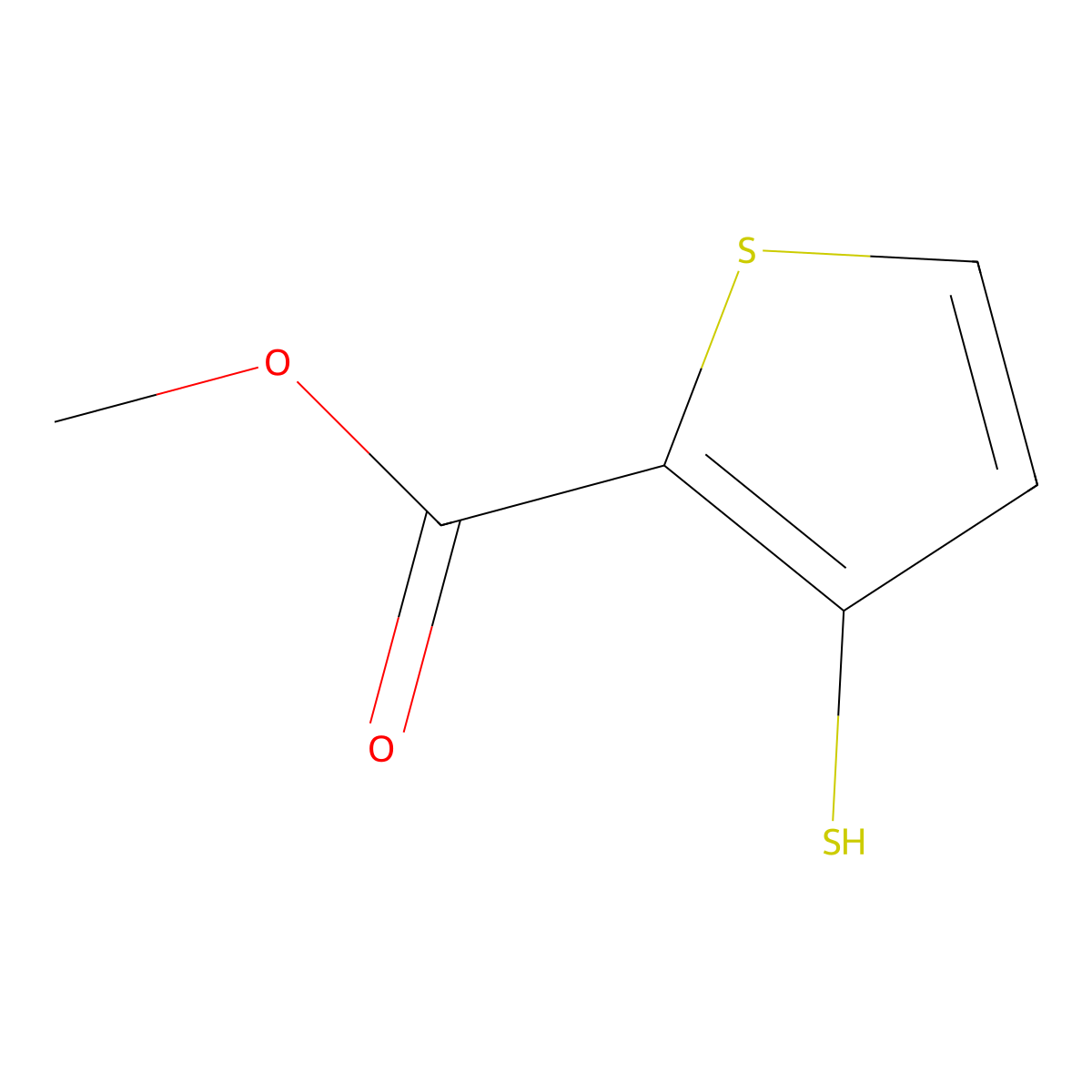 Methyl 3-sulfanylthiophene-2-carboxylate molecular structure, CAS 104587-40-8