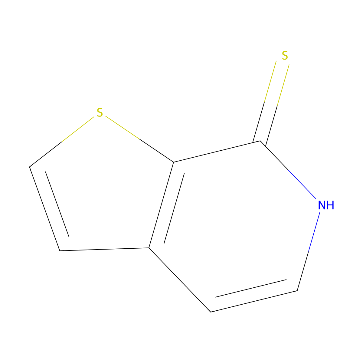 Thieno[2,3-c]pyridine-7(6H)-thione molecular structure, CAS 104587-44-2