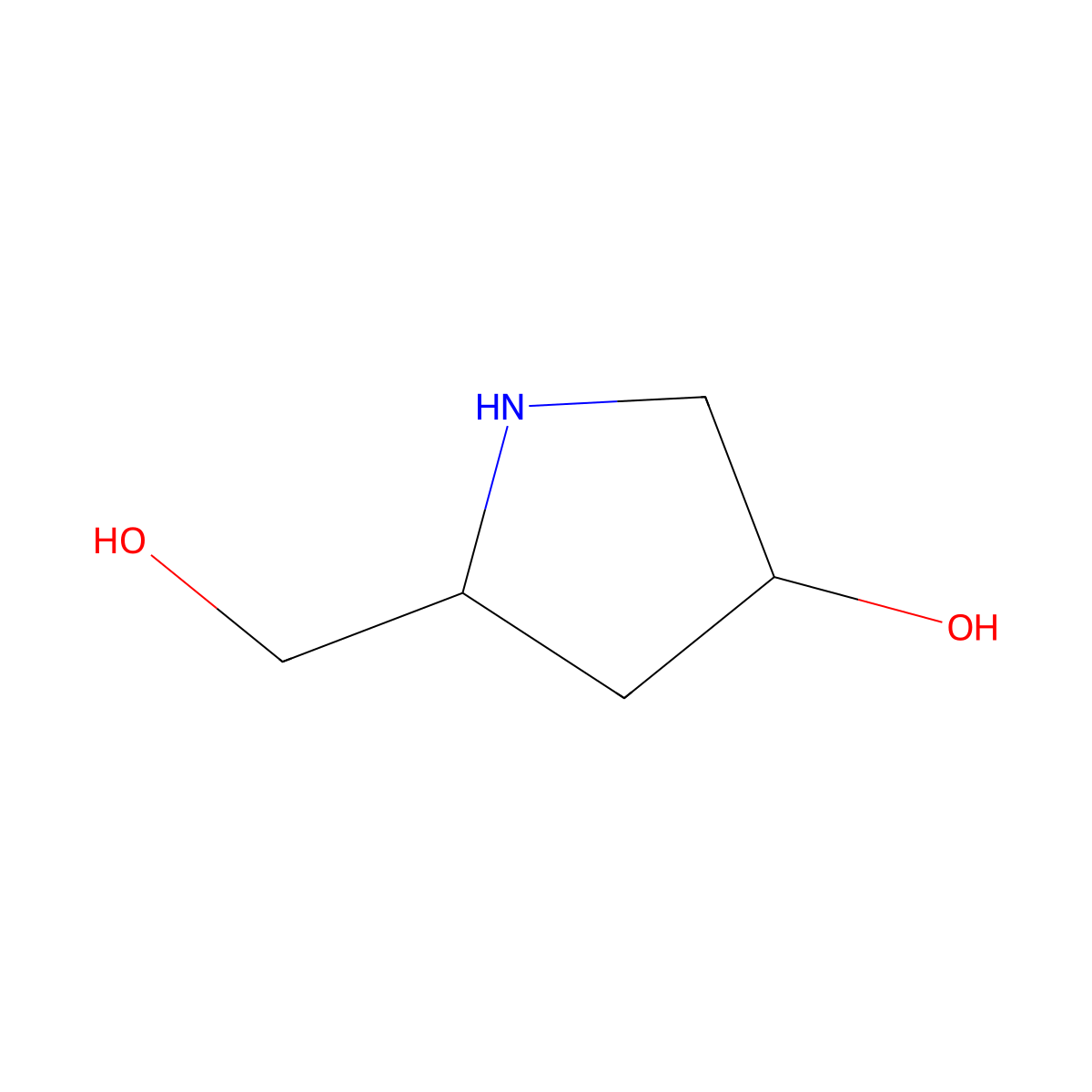 5-(Hydroxymethyl)pyrrolidin-3-ol molecular structure, CAS 104587-51-1