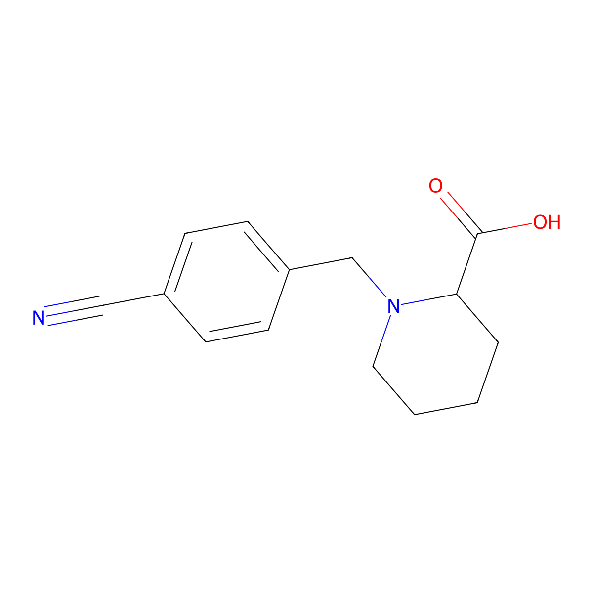 1-(4-Cyanobenzyl)piperidine-2-carboxylic acid molecular structure, CAS 1045893-49-9