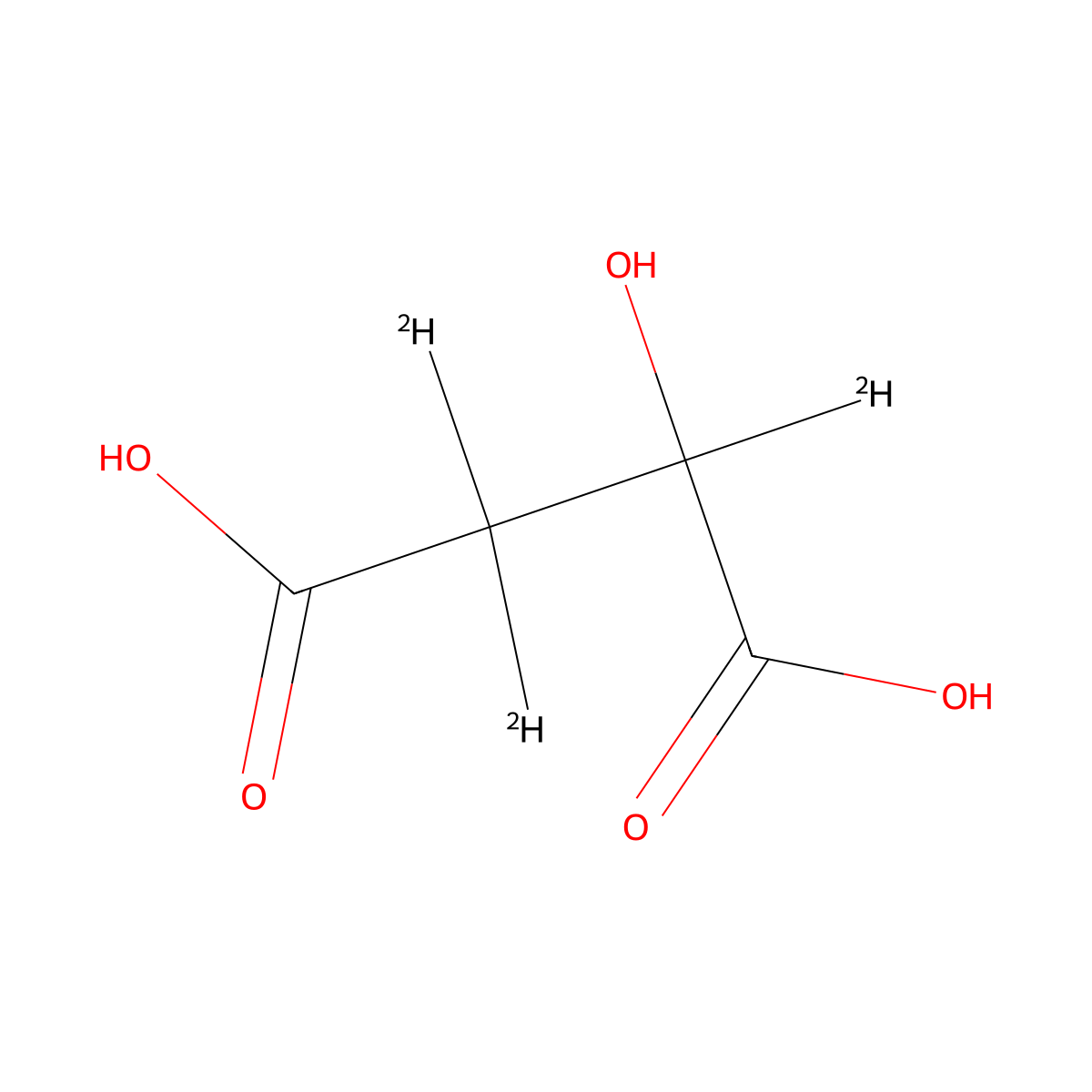 DL-Malic acid-2,3,3-d3 molecular structure, CAS 104596-63-6