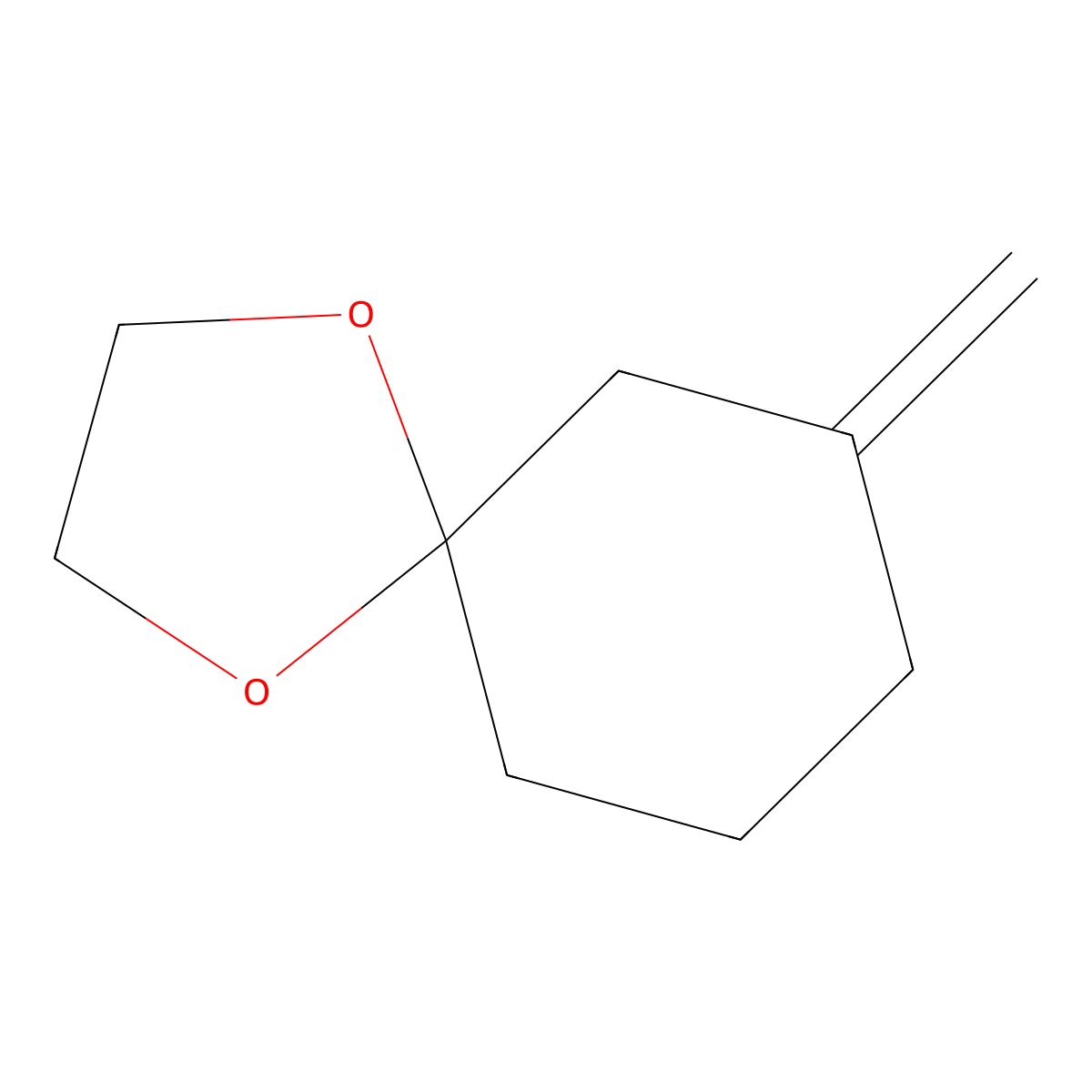 1,4-Dioxaspiro(4.5)decane, 7-methylene- molecular structure, CAS 104598-81-4