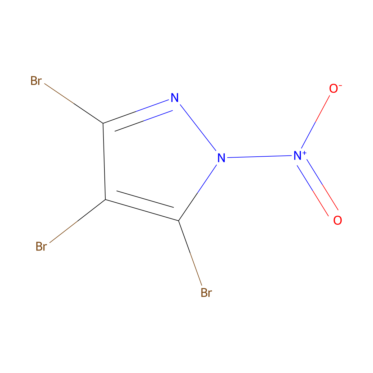 3,4,5-Tribromo-1-nitro-1H-pyrazole molecular structure, CAS 104599-40-8