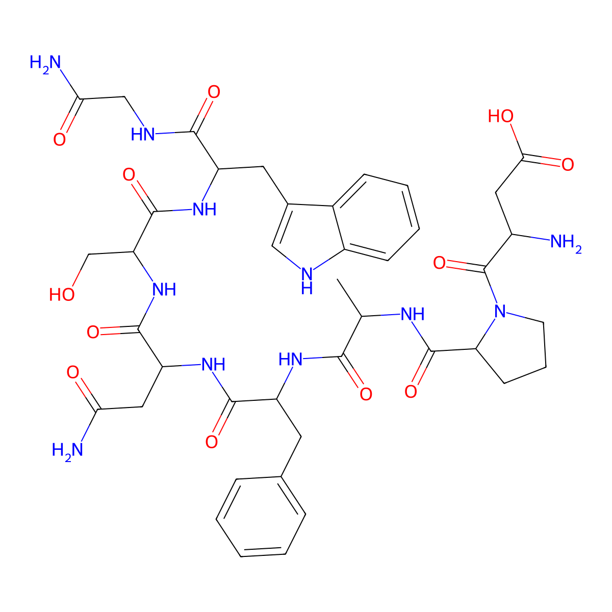 Leucokinin I molecular structure, CAS 104600-89-7