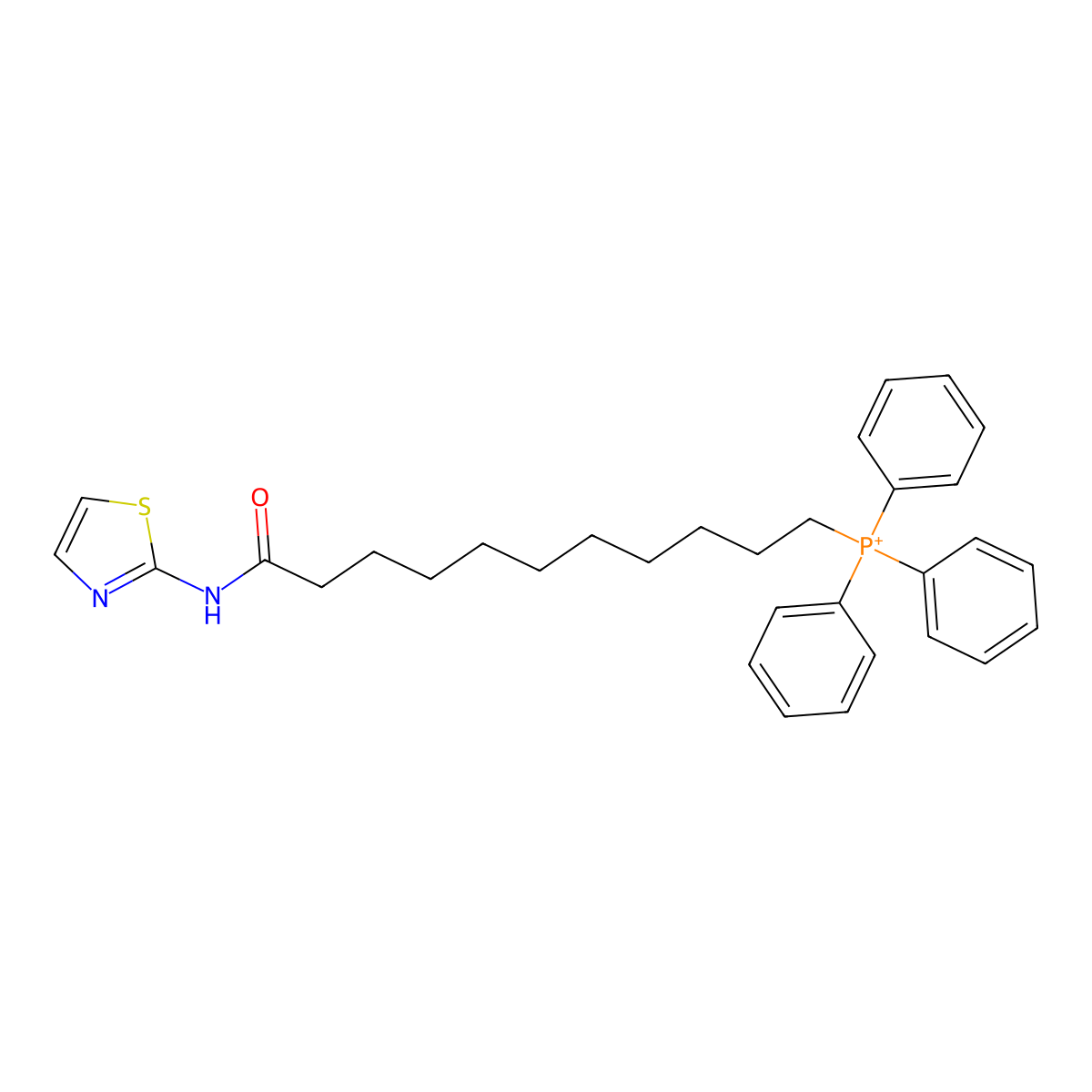[11-Oxo-11-(1,3-thiazol-2-ylamino)undecyl](triphenyl)phosphonium molecular structure, CAS 1046046-32-5