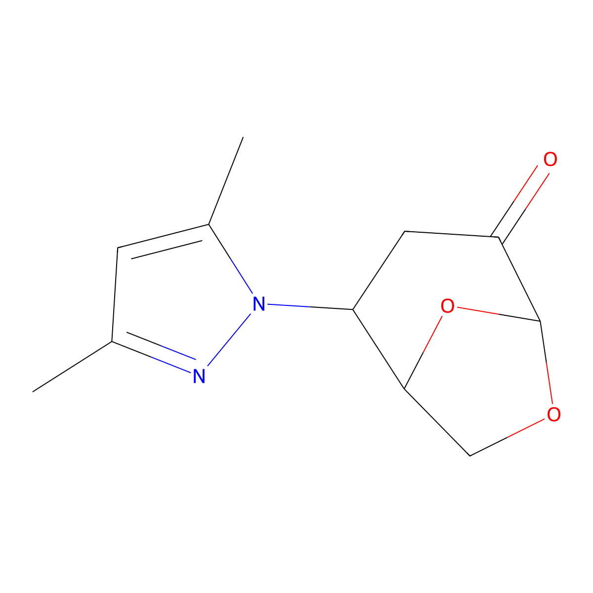 (2S,5R)-2-(3,5-dimethyl-1H-pyrazol-1-yl)-6,8-dioxabicyclo[3.2.1]octan-4-one molecular structure, CAS 1046046-43-8