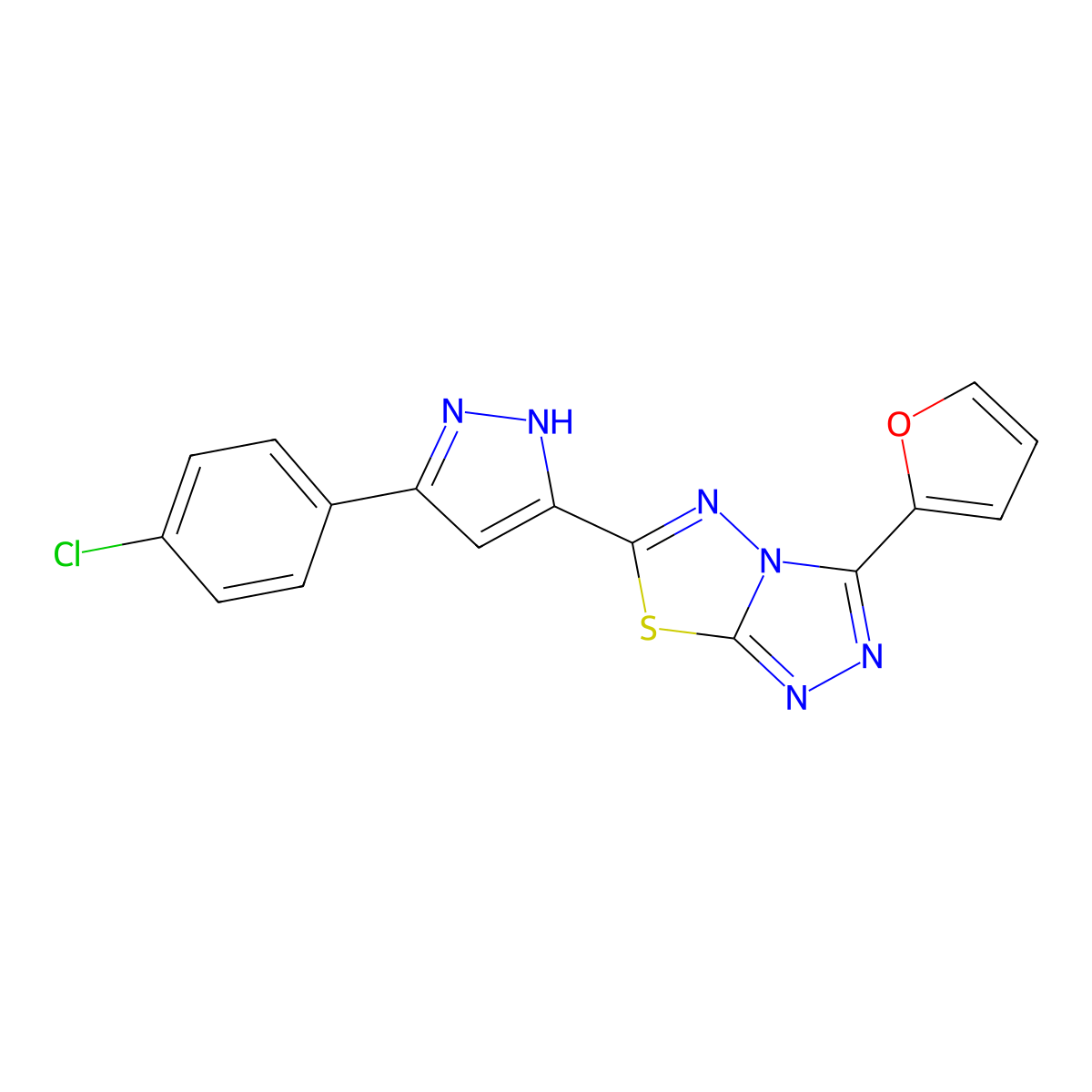 C16H9ClN6OS molecular structure, CAS 1046049-74-4