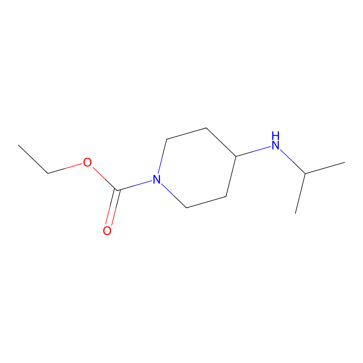 Ethyl 4-(isopropylamino)piperidine-1-carboxylate molecular structure, CAS 104605-11-0