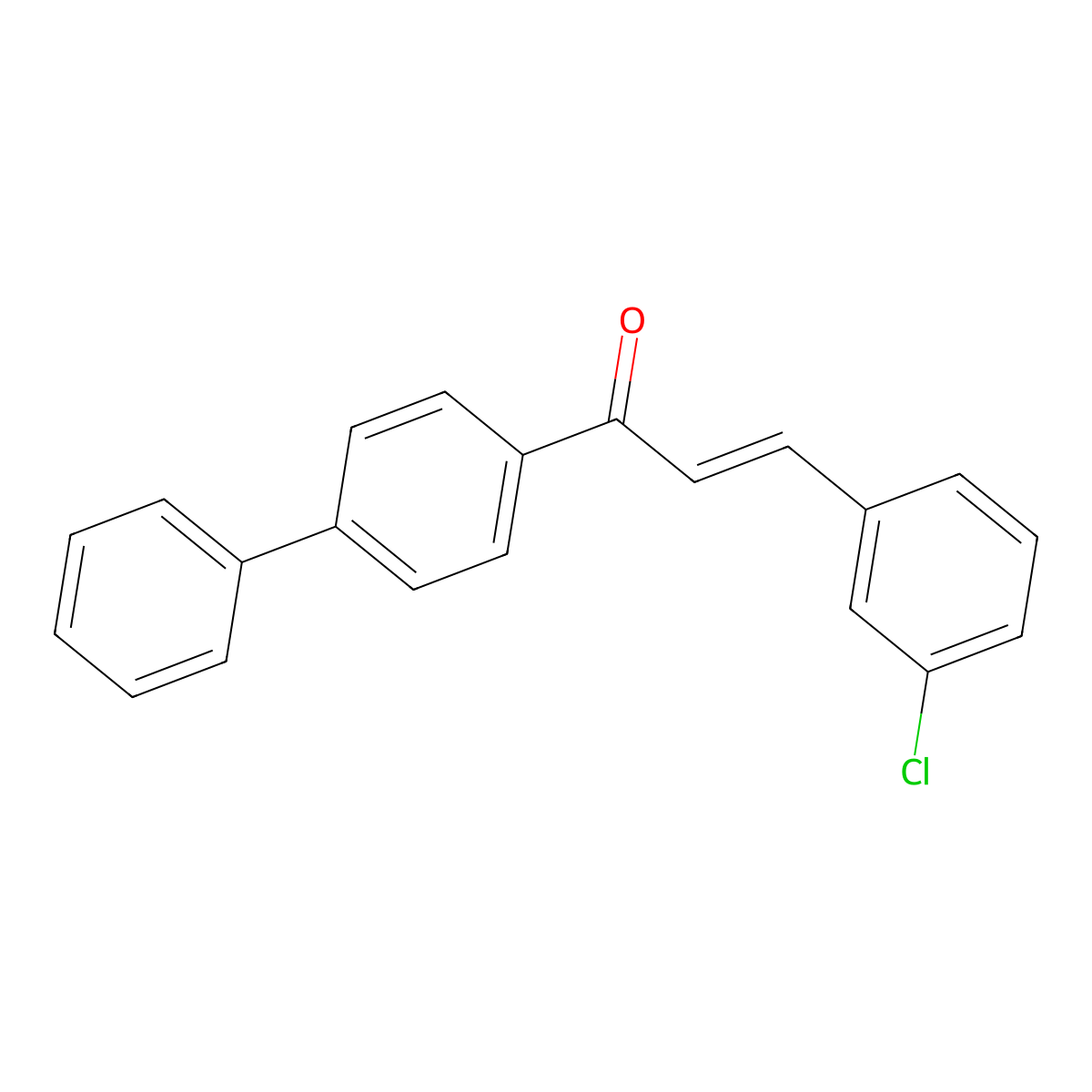 Chalcone, 3-chloro-4'-phenyl- molecular structure, CAS 1046051-19-7