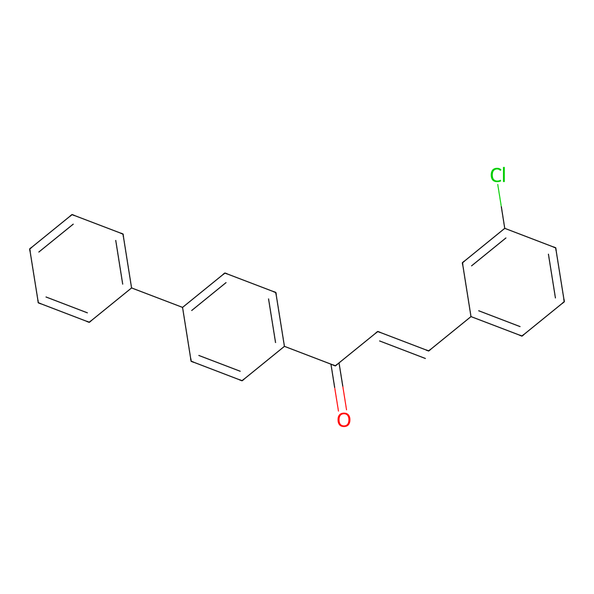 Chalcone, 3-chloro-4'-phenyl- molecular structure, CAS 1046051-19-7
