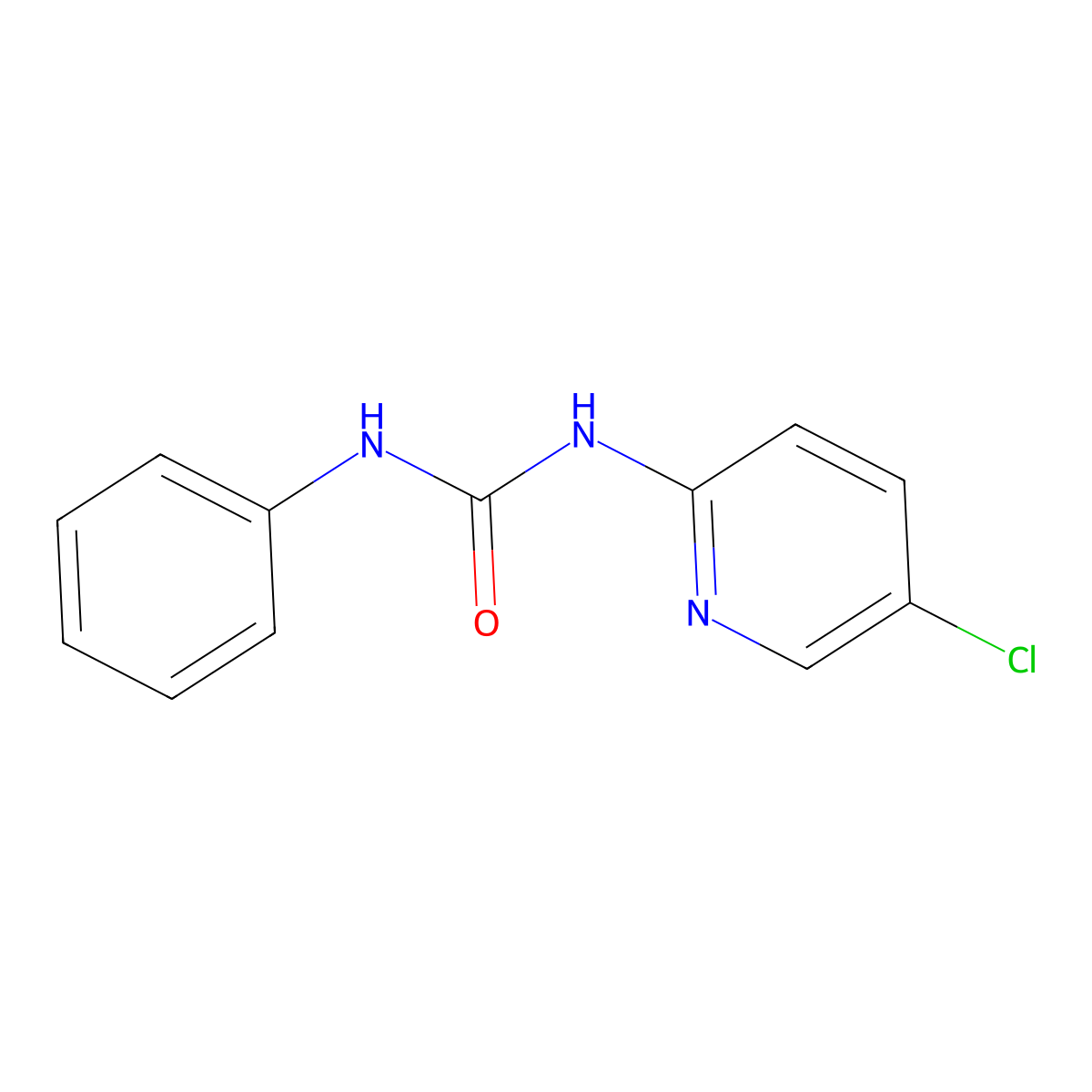 1-(5-Chloropyridin-2-yl)-3-phenylurea molecular structure, CAS 10461-91-3