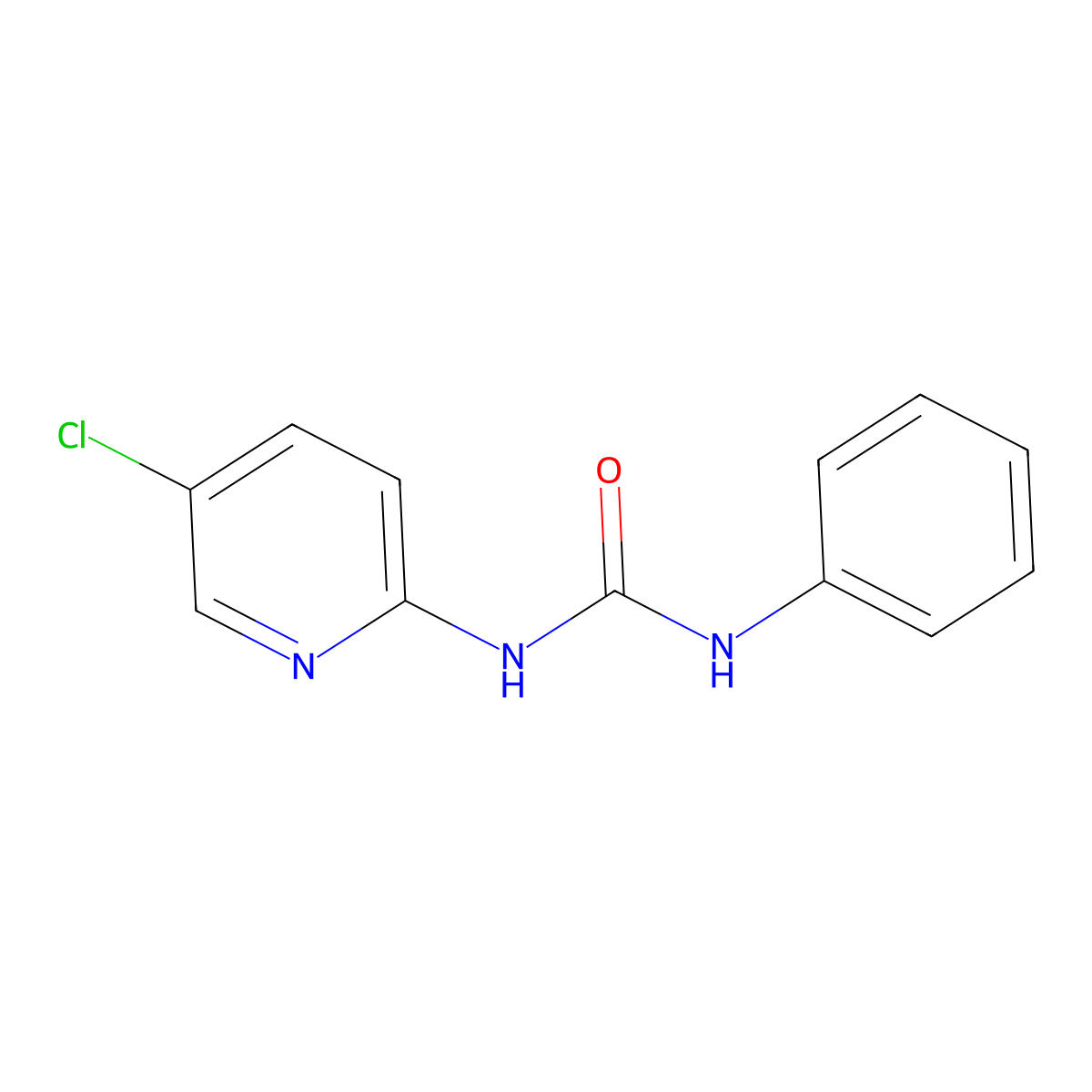 1-(5-Chloropyridin-2-yl)-3-phenylurea molecular structure, CAS 10461-91-3