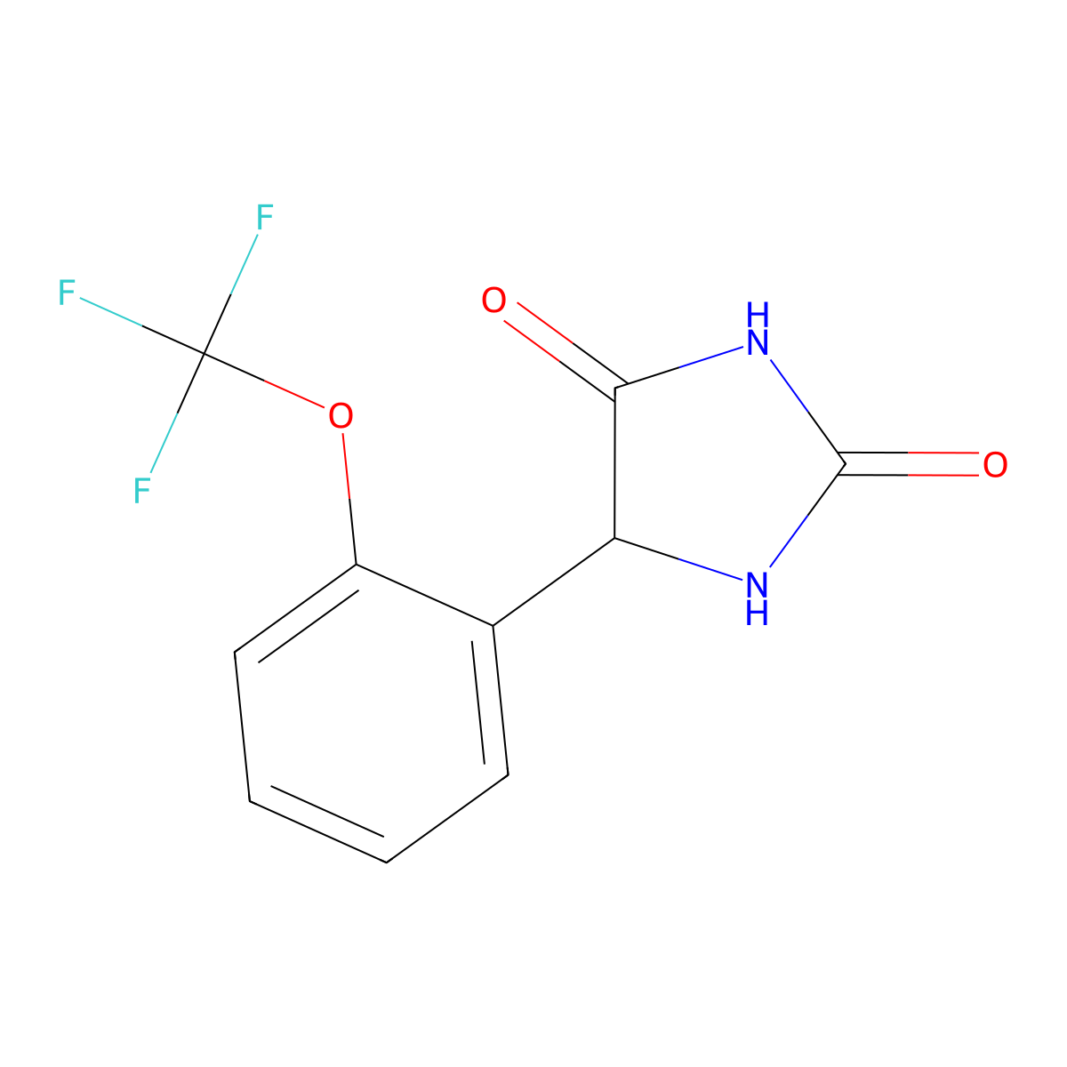5-[2-(Trifluoromethoxy)phenyl]imidazolidine-2,4-dione molecular structure, CAS 1046113-24-9