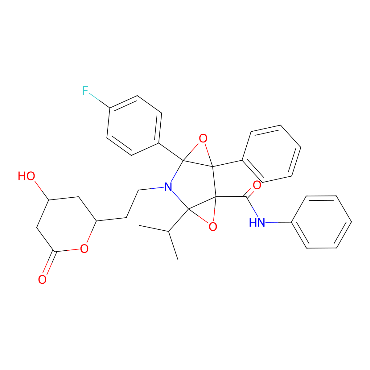 Atorvastatin lactone diepoxide molecular structure, CAS 1046118-40-4