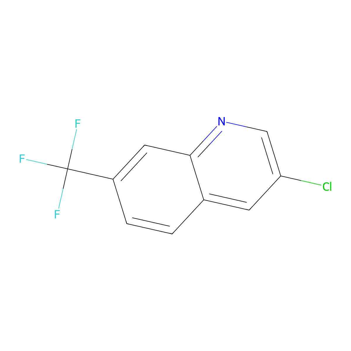 3-Chloro-7-(trifluoromethyl)quinoline molecular structure, CAS 104612-21-7