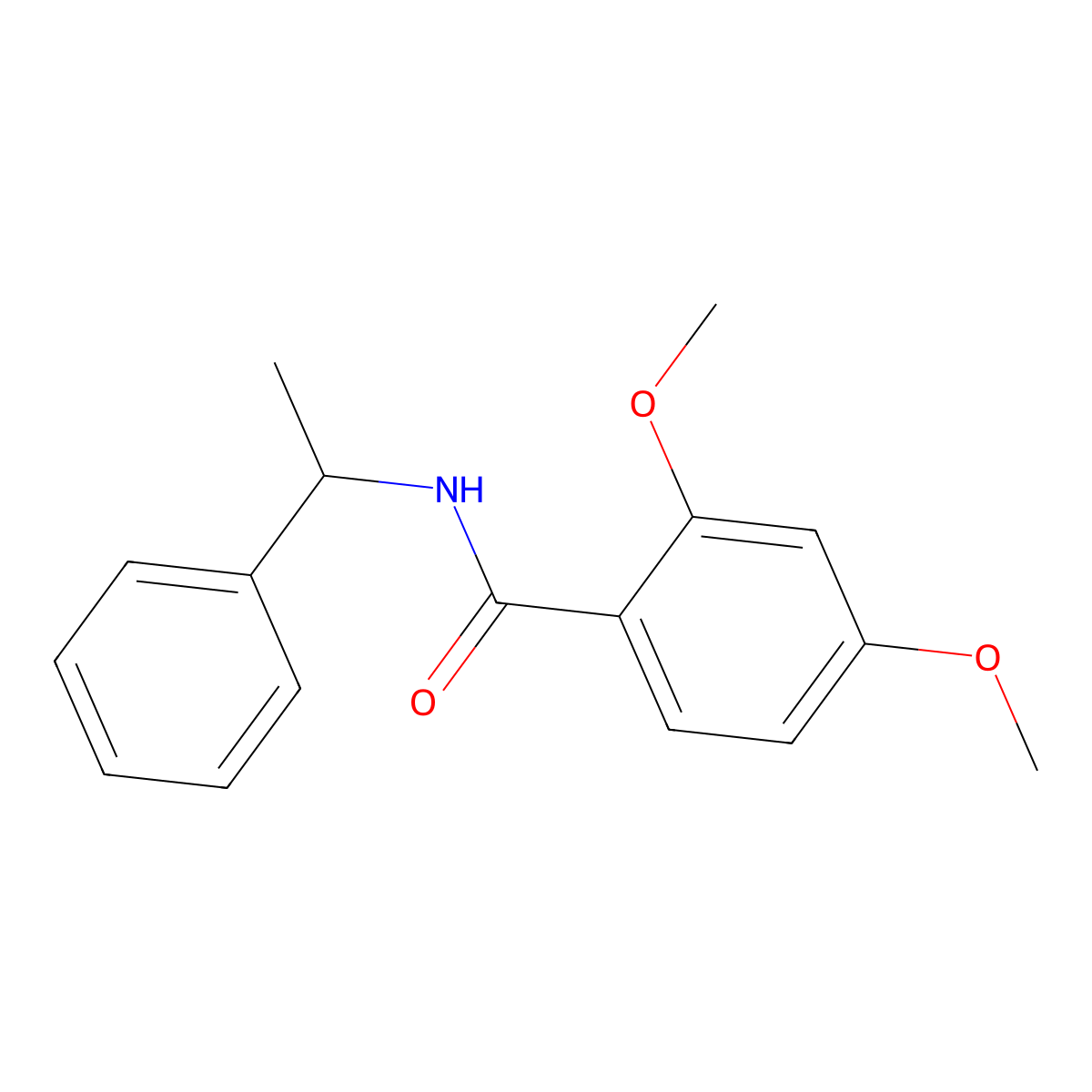 2,4-dimethoxy-N-(1-phenylethyl)benzamide molecular structure, CAS 104613-41-4