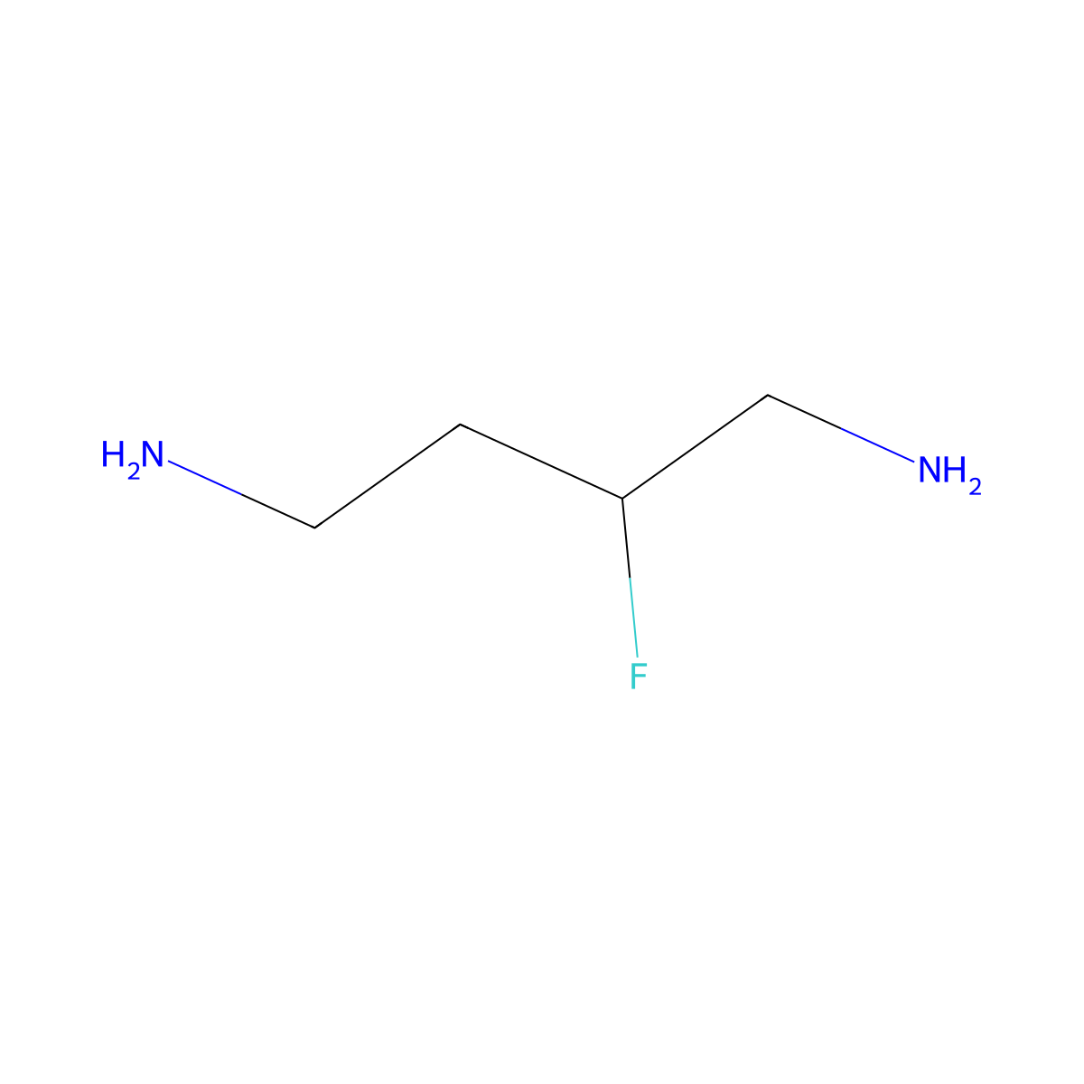 2-Fluoroputrescine molecular structure, CAS 104613-90-3