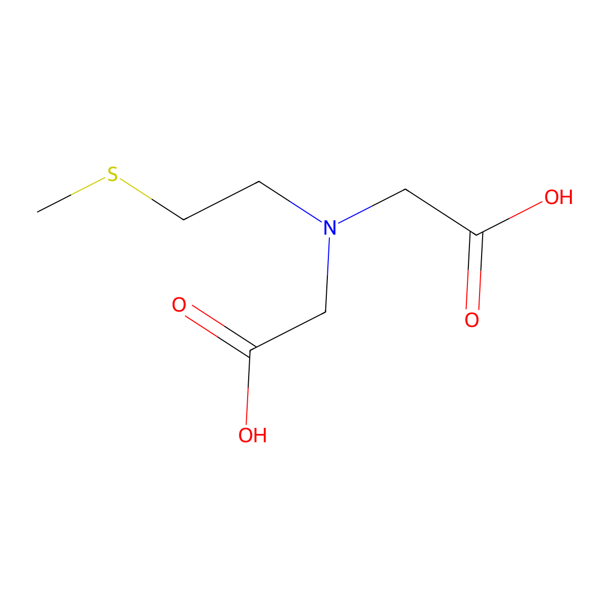 Glycine, N-(carboxymethyl)-N-[2-(methylthio)ethyl]- molecular structure, CAS 104614-53-1