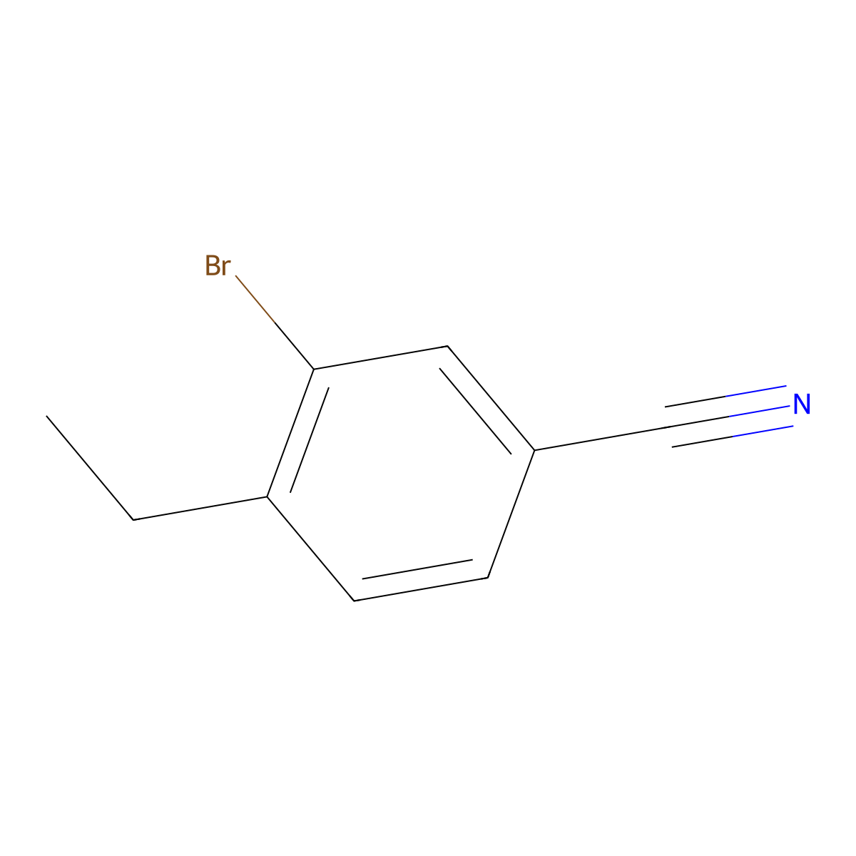 3-Bromo-4-ethylbenzonitrile molecular structure, CAS 104614-57-5