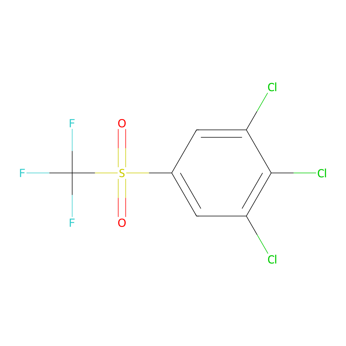 1,2,3-Trichloro-5-trifluoromethanesulfonyl-benzene molecular structure, CAS 104614-75-7