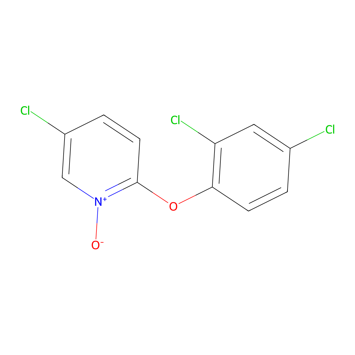 2-(2,4-dichlorophenoxy)-5-chloropyridine N-oxide molecular structure, CAS 1046143-67-2