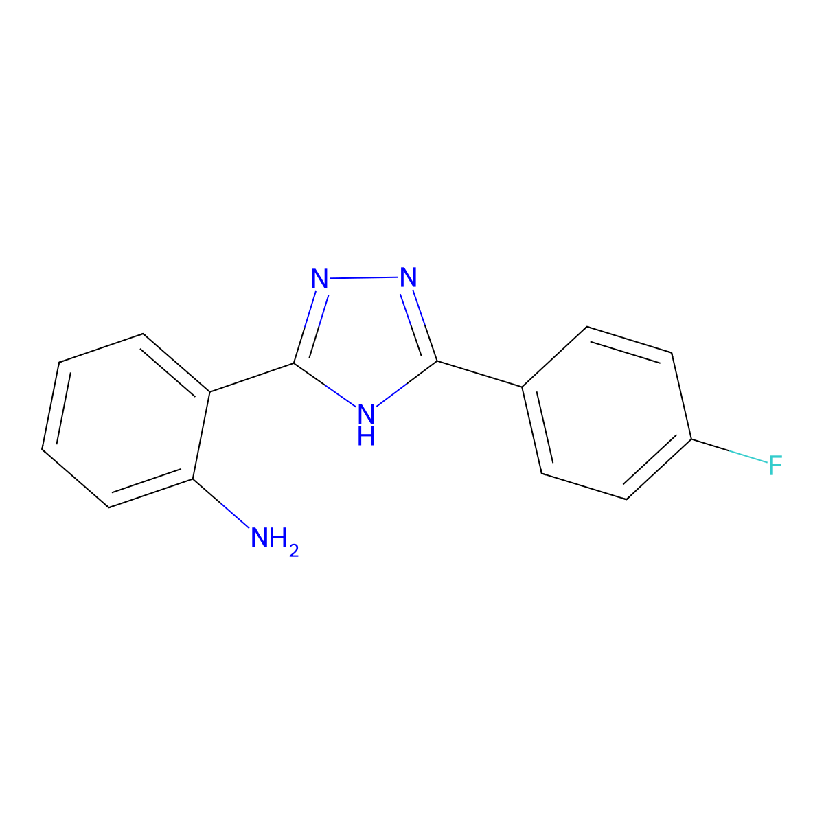 2-[5-(4-fluorophenyl)-4H-1,2,4-triazol-3-yl]aniline molecular structure, CAS 104615-61-4