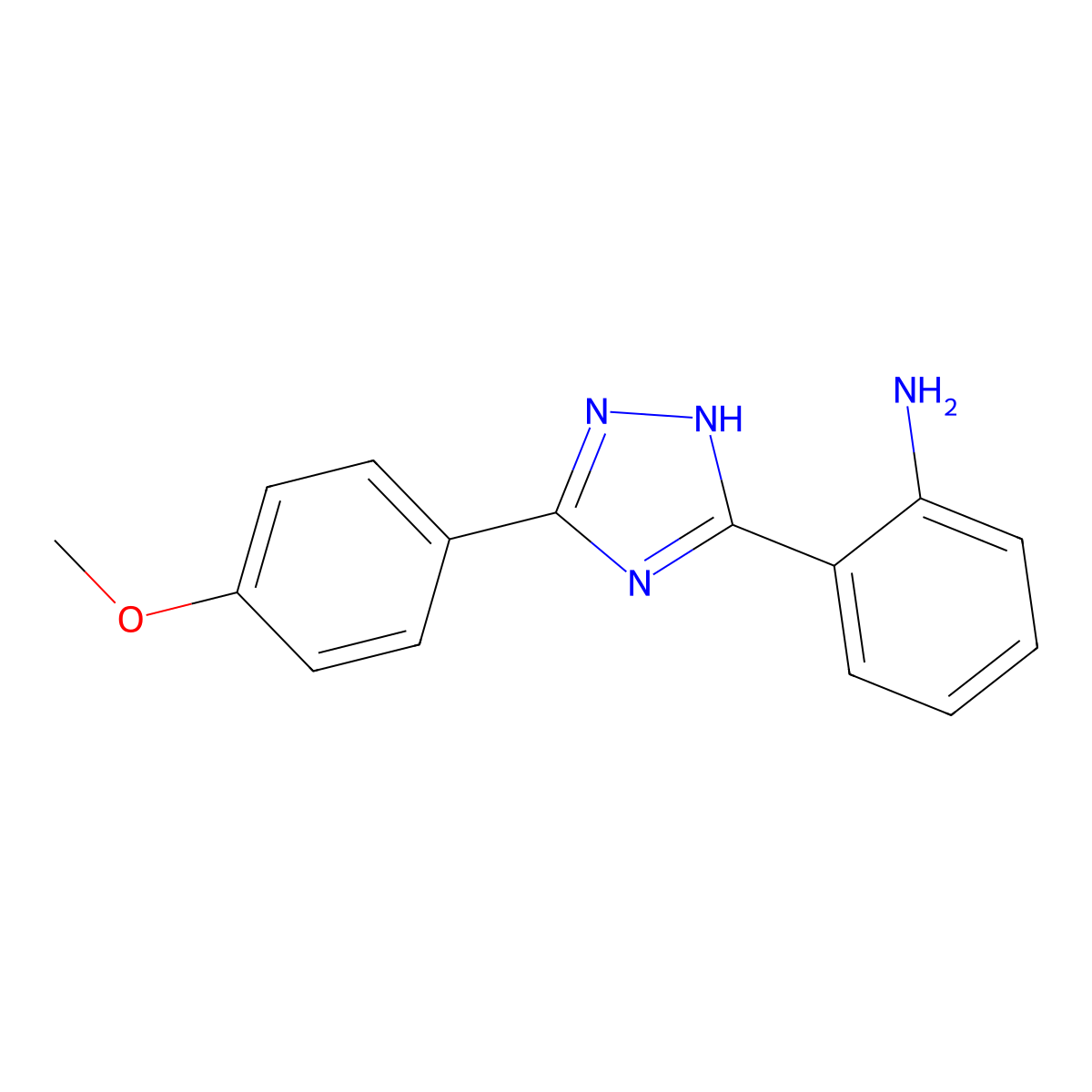 2-[5-(4-methoxyphenyl)-1H-1,2,4-triazol-3-yl]aniline molecular structure, CAS 104615-62-5